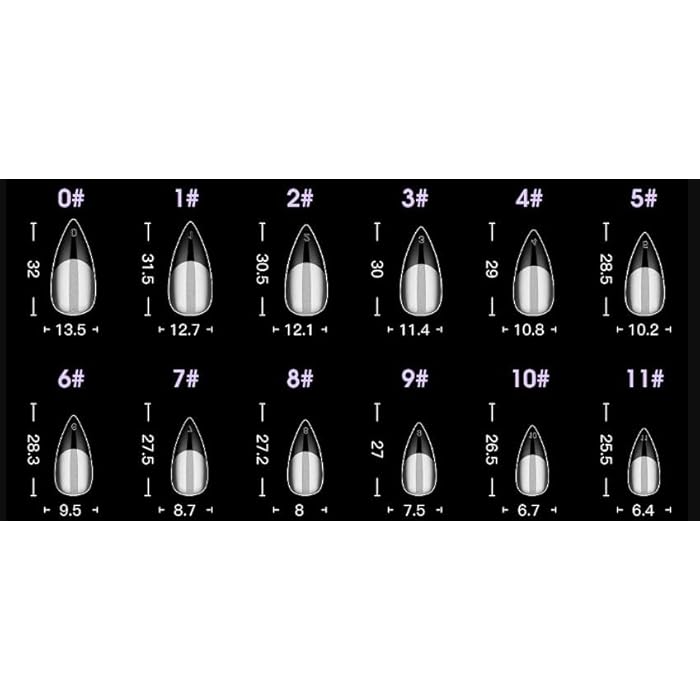 Soft Gel Nail Tips Medium Stiletto, 300PCS Pre Buff Full Cover Shaped Nail Extenison Tips Half Matte Gel Nail Tips - Image 2